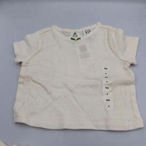 Baby GAP Girls Short Sleeve Top + Bodysuit White  3-6 Months NEW NWT Rose Trim